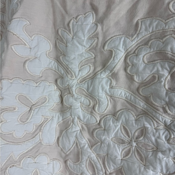 By Anthropologie Appliqué Muscle Tee peach embroidered Terry size xl - Picture 2 of 5